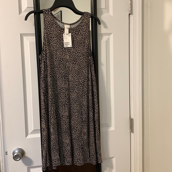 H&M Sleeveless Black and Tan T-Shirt Dress - Picture 1 of 2